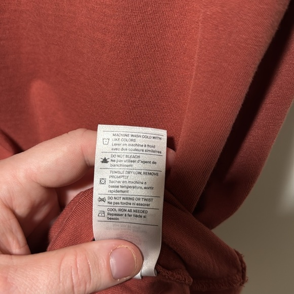 Vince burnt orange garment dyed cotton SS crew neck tee size small - Picture 4 of 5